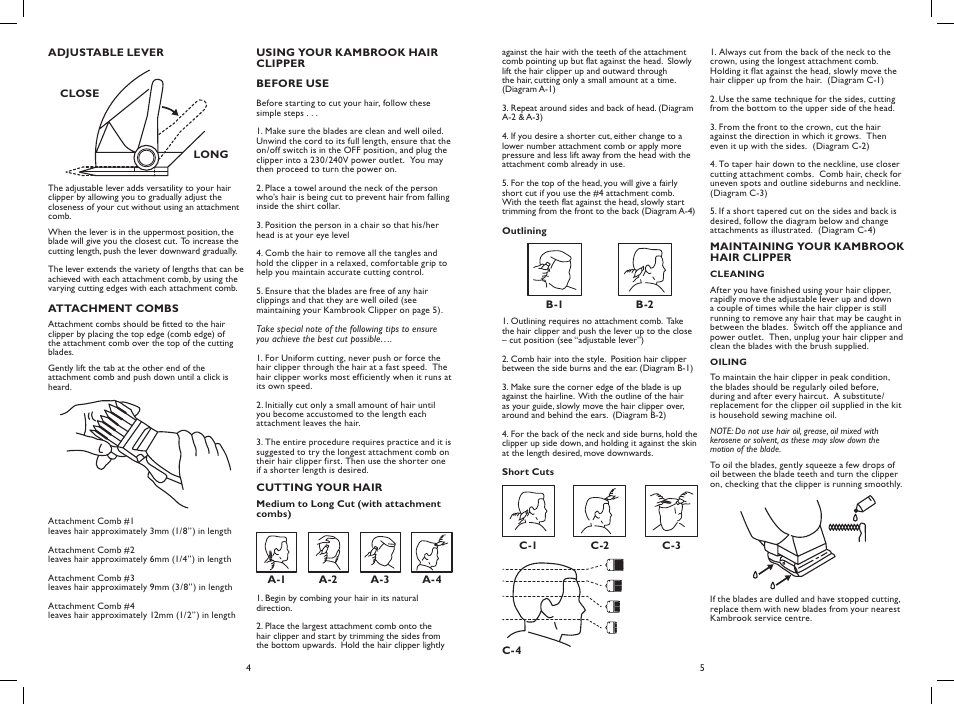 Kambrook KHC100 User Manual | Page 3 / 4