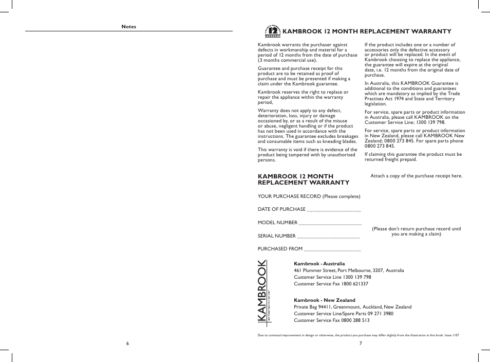 Kambrook KHC100 User Manual | Page 4 / 4