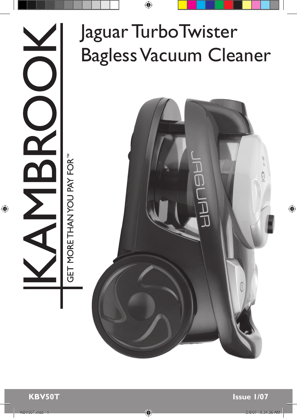 Kambrook JAGUAR TURBOTWISTER KBV50T User Manual | 5 pages