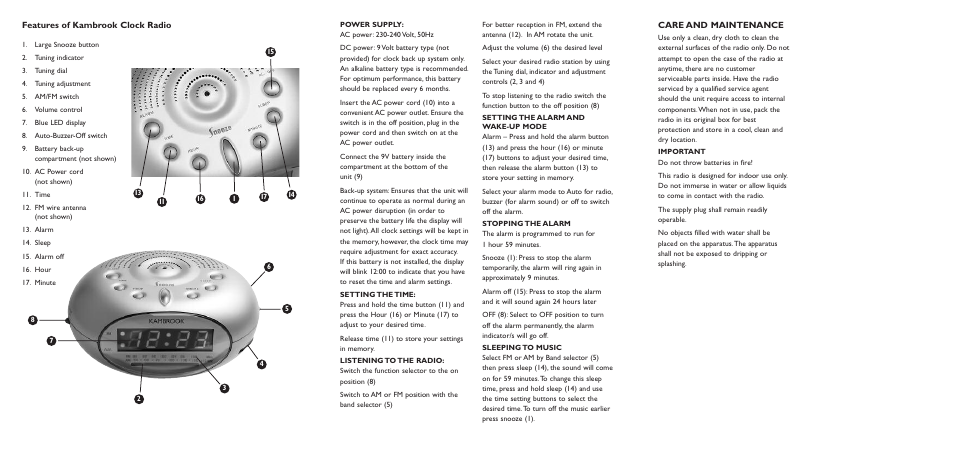 Kambrook KCR125 User Manual | Page 2 / 2