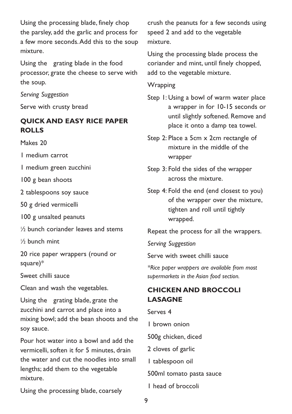 Kambrook KFP80 User Manual | Page 9 / 16