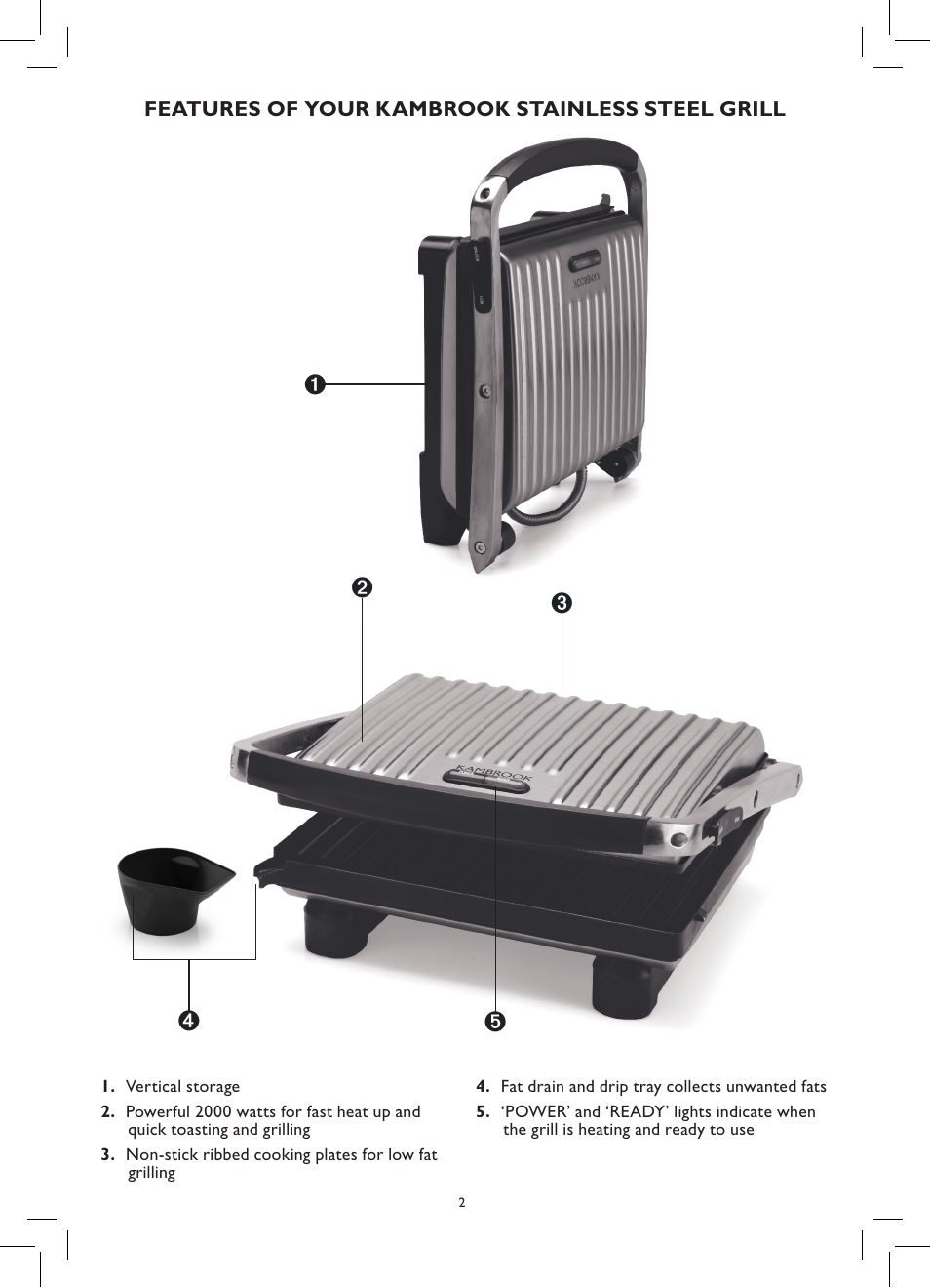Kambrook KCG100 User Manual | Page 2 / 12