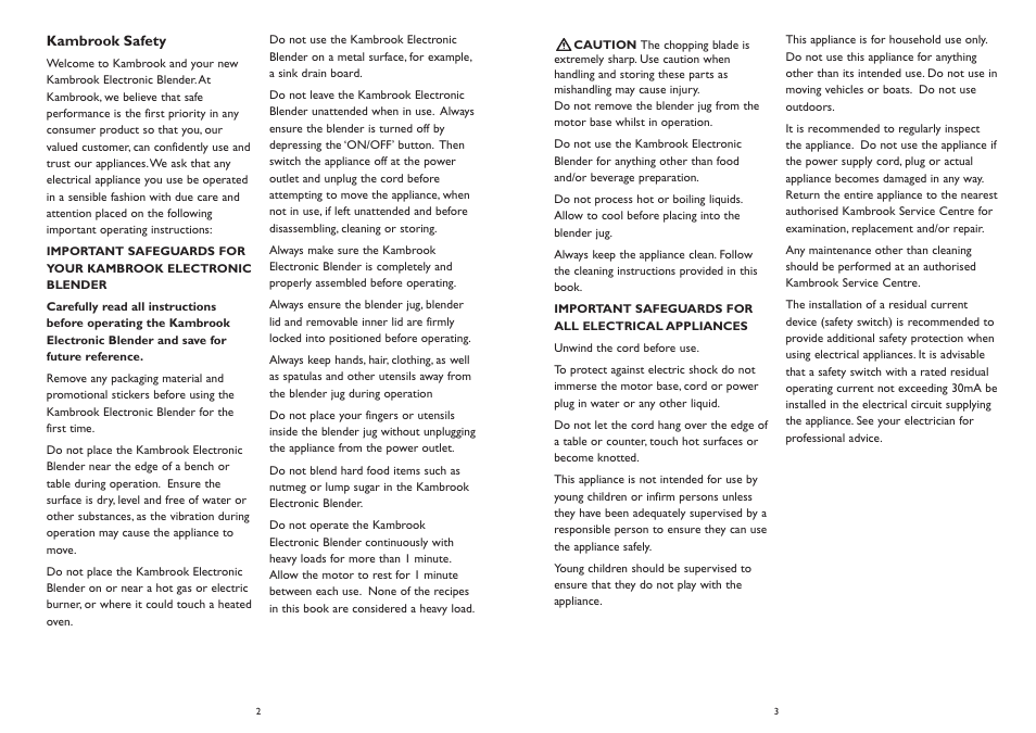 Kambrook KB600 User Manual | Page 2 / 8