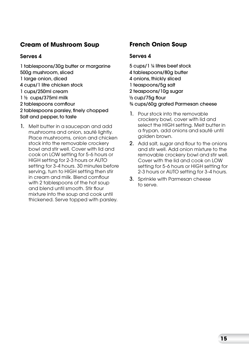 Kambrook KSC360 User Manual | Page 15 / 24