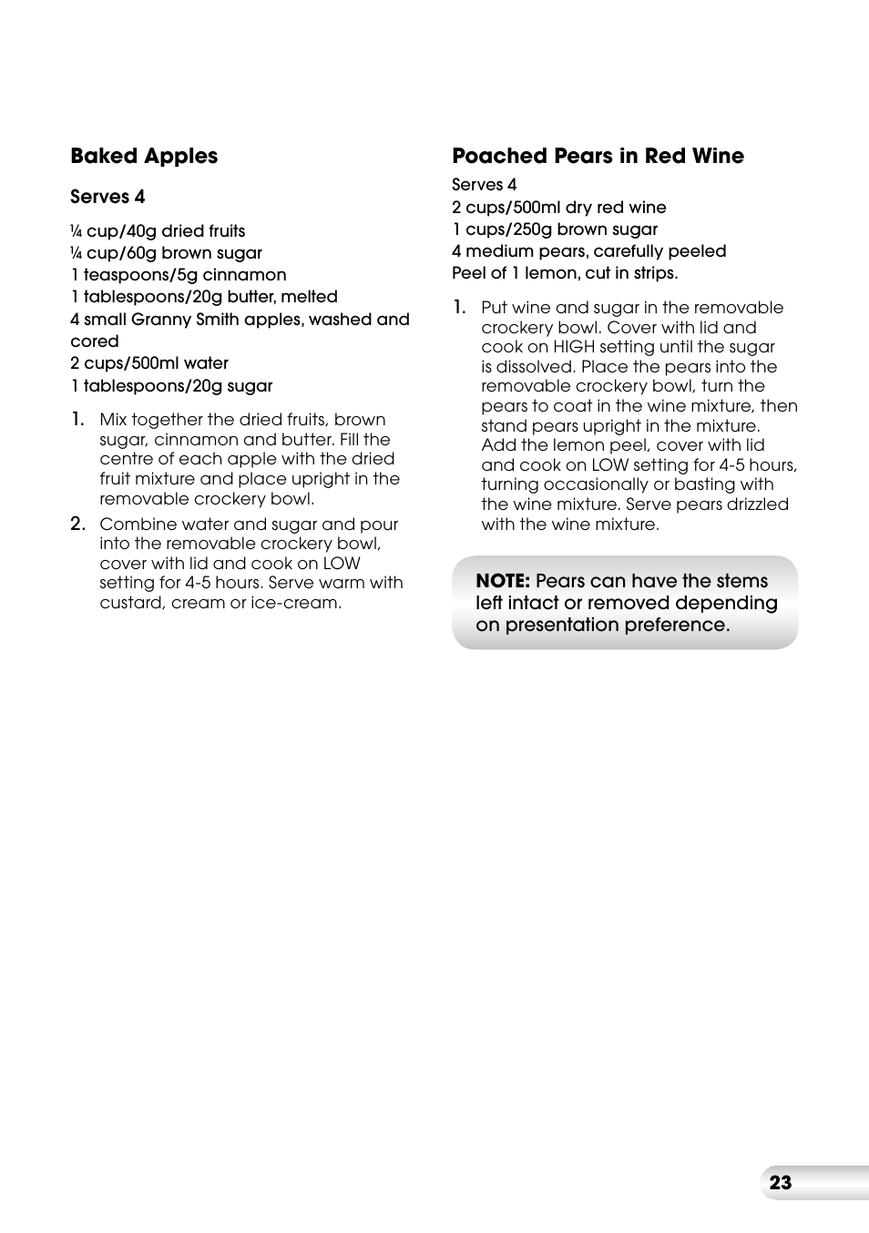 Kambrook KSC360 User Manual | Page 23 / 24