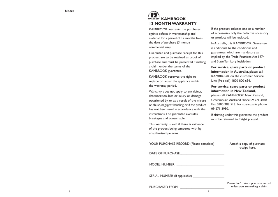 Kambrook Optimum Radiant Heater KRH600 User Manual | Page 4 / 4