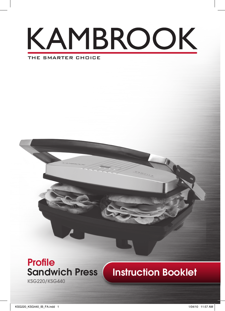 Kambrook KSG440 User Manual | 20 pages