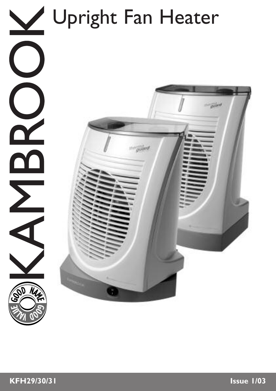 Kambrook KFH29 User Manual | 8 pages