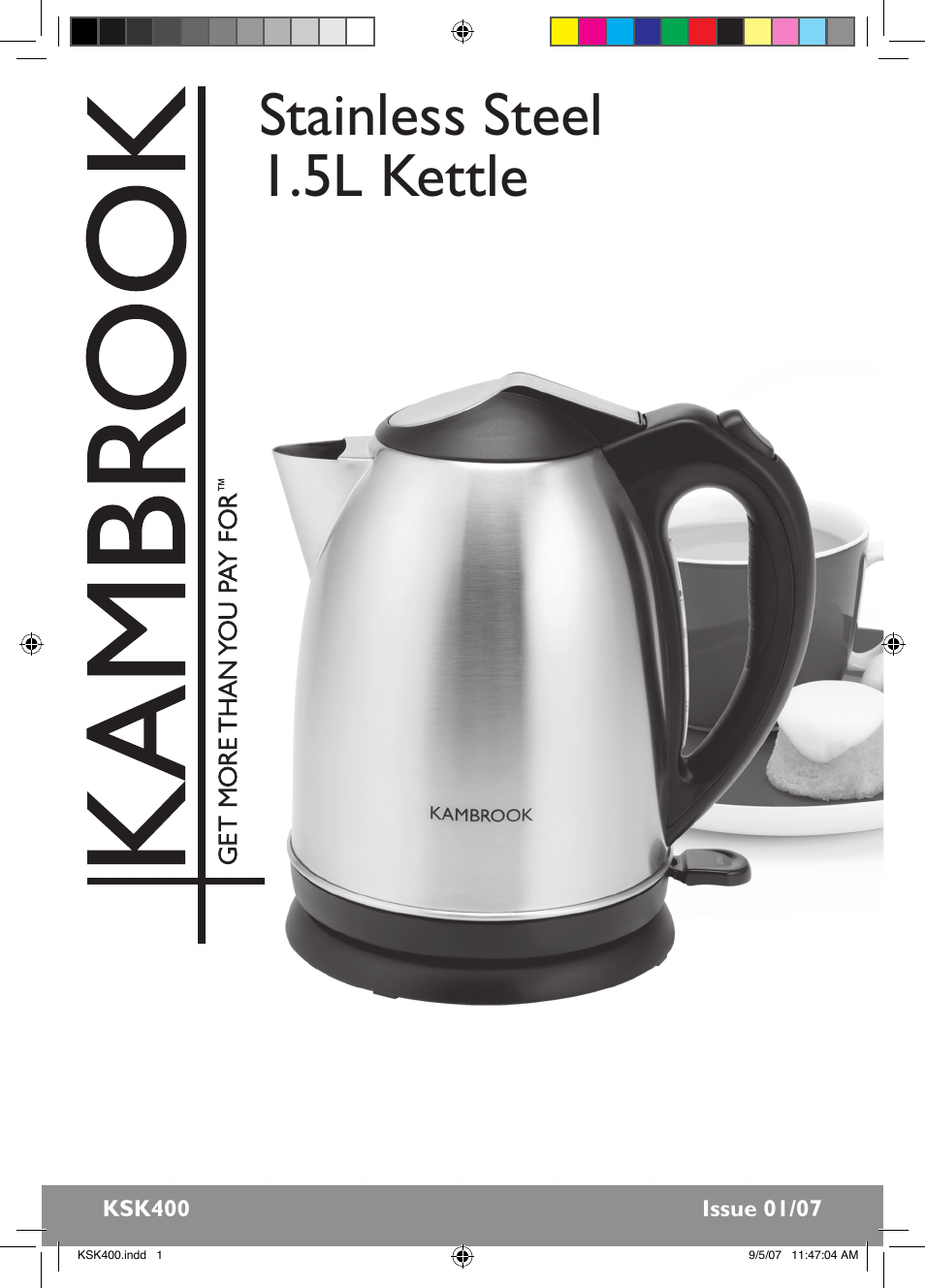 Kambrook KSK400 User Manual | 5 pages