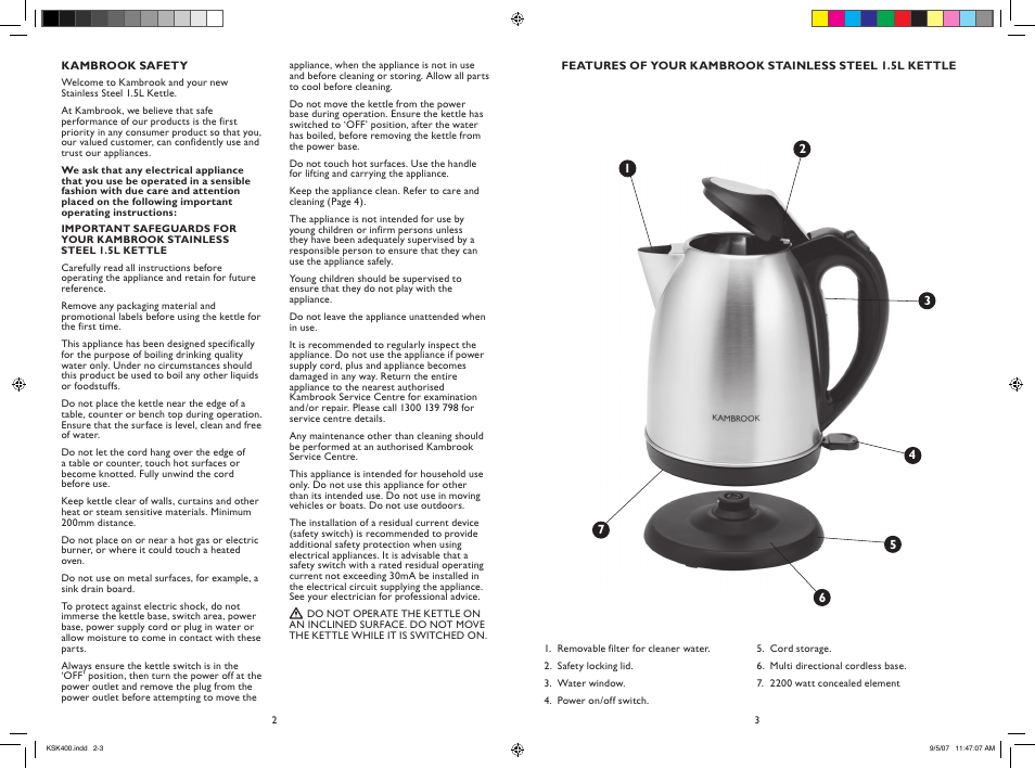 Kambrook KSK400 User Manual | Page 2 / 5