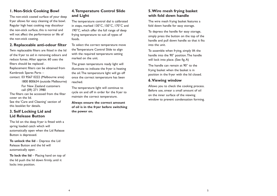 Kambrook KDF350 User Manual | Page 3 / 6