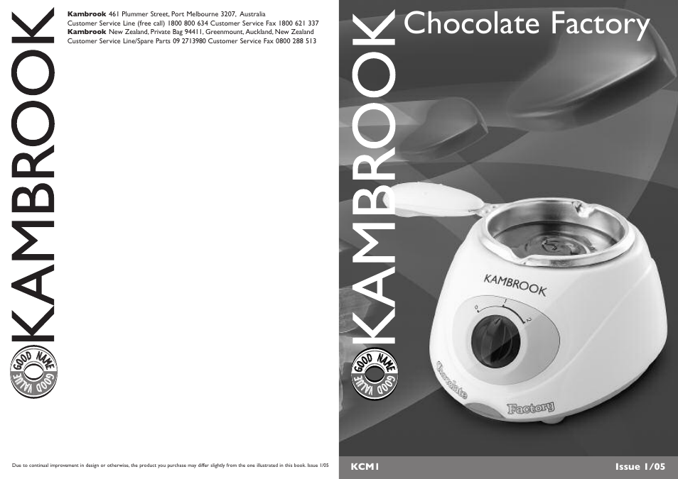 Kambrook KCM1 User Manual | 6 pages