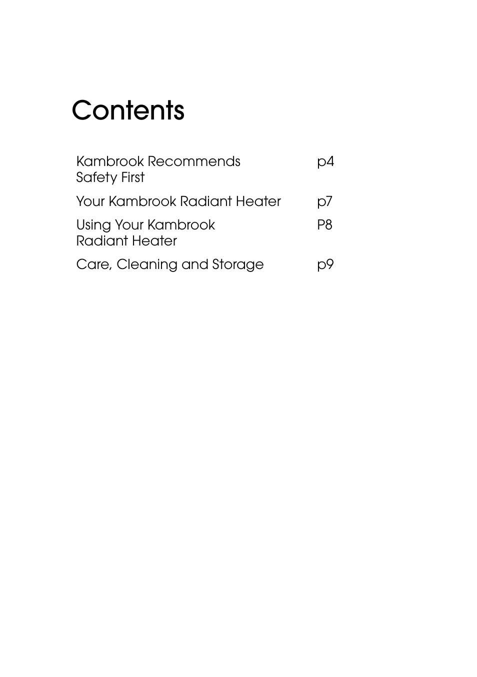 Kambrook KRH110 User Manual | Page 4 / 12