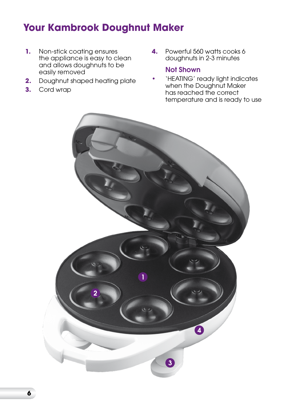 Your kambrook doughnut maker | Kambrook LITTLE CHEFS KDM1 User Manual | Page 6 / 16