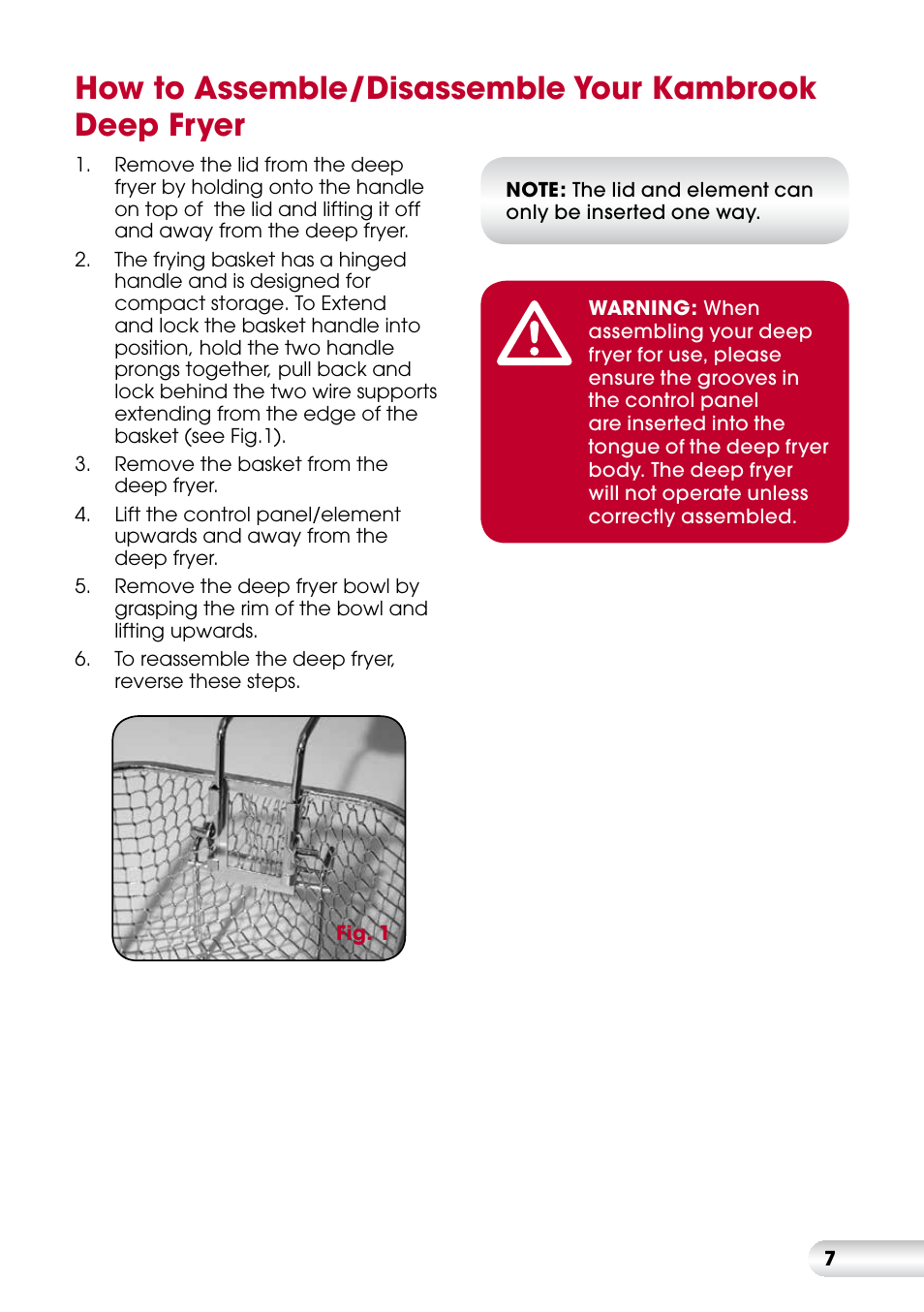 Kambrook KDF560 User Manual | Page 8 / 20