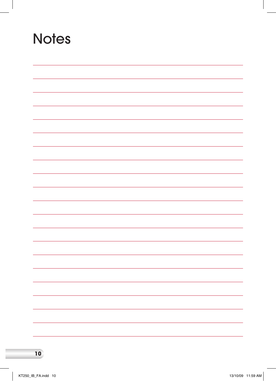 Kambrook PROFILE KT250 User Manual | Page 10 / 12
