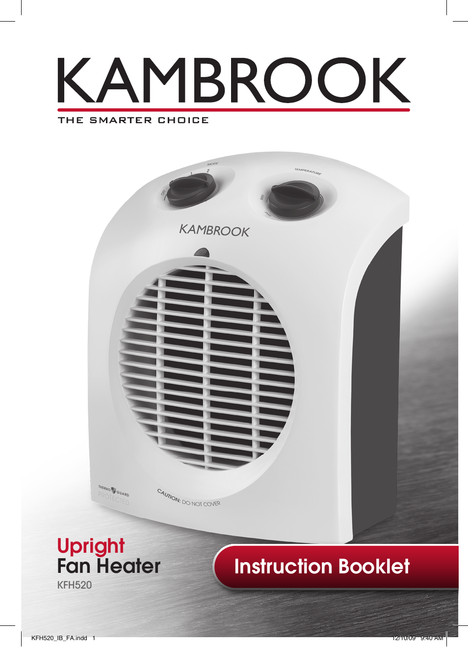 Kambrook KFH520 User Manual | 12 pages