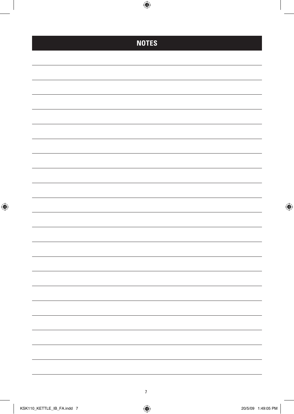 Kambrook CORDFREE KSK110 User Manual | Page 7 / 8