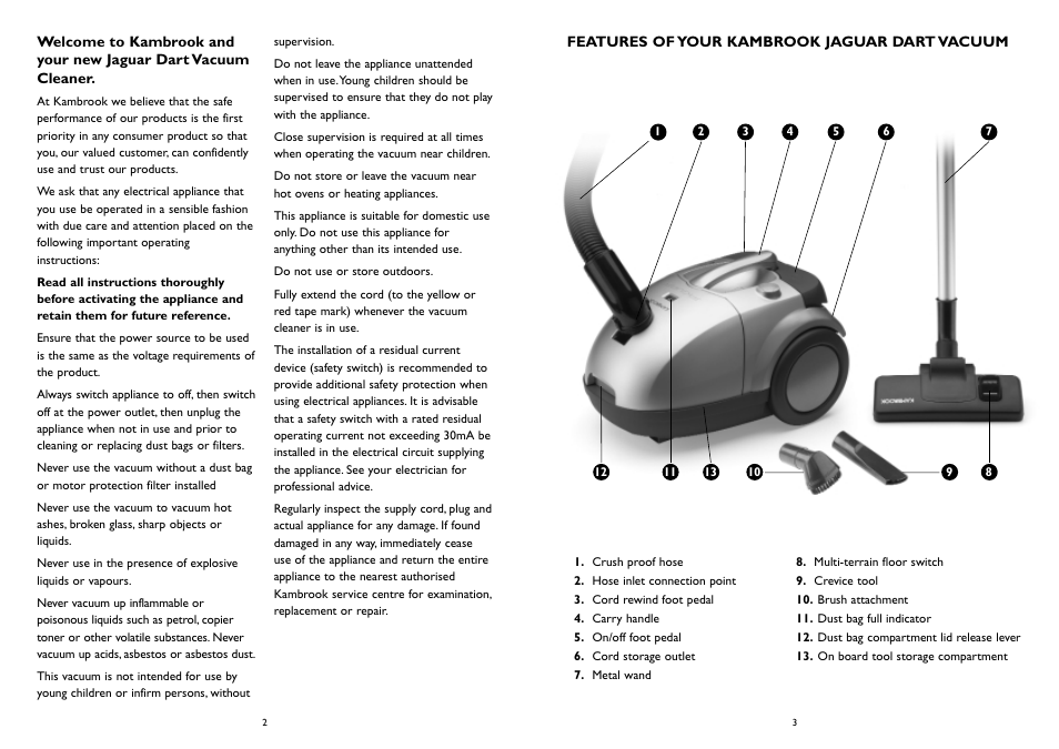 Kambrook KVC5 User Manual | Page 2 / 4