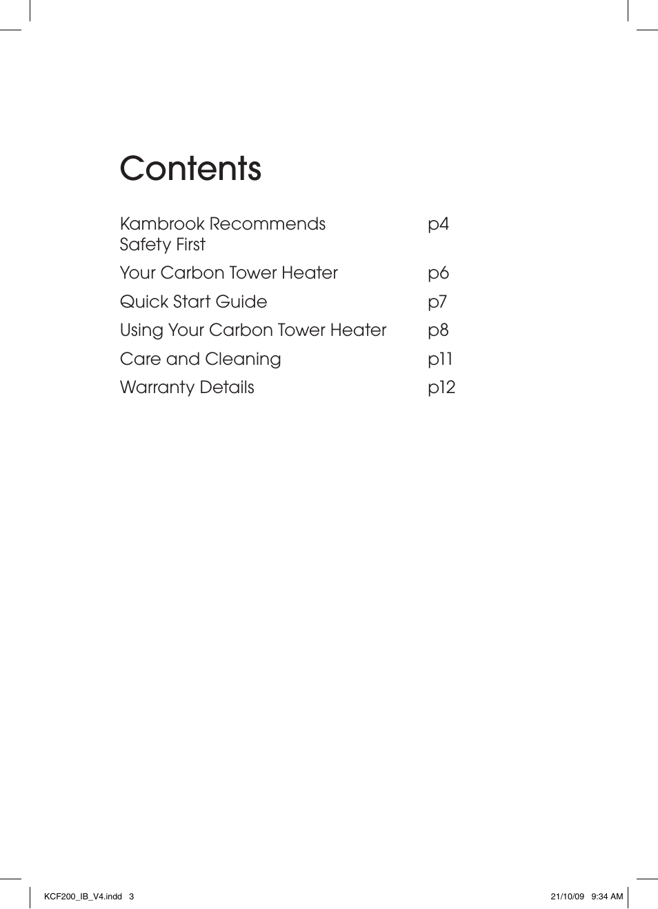 Kambrook CARBON KCF200 User Manual | Page 3 / 12