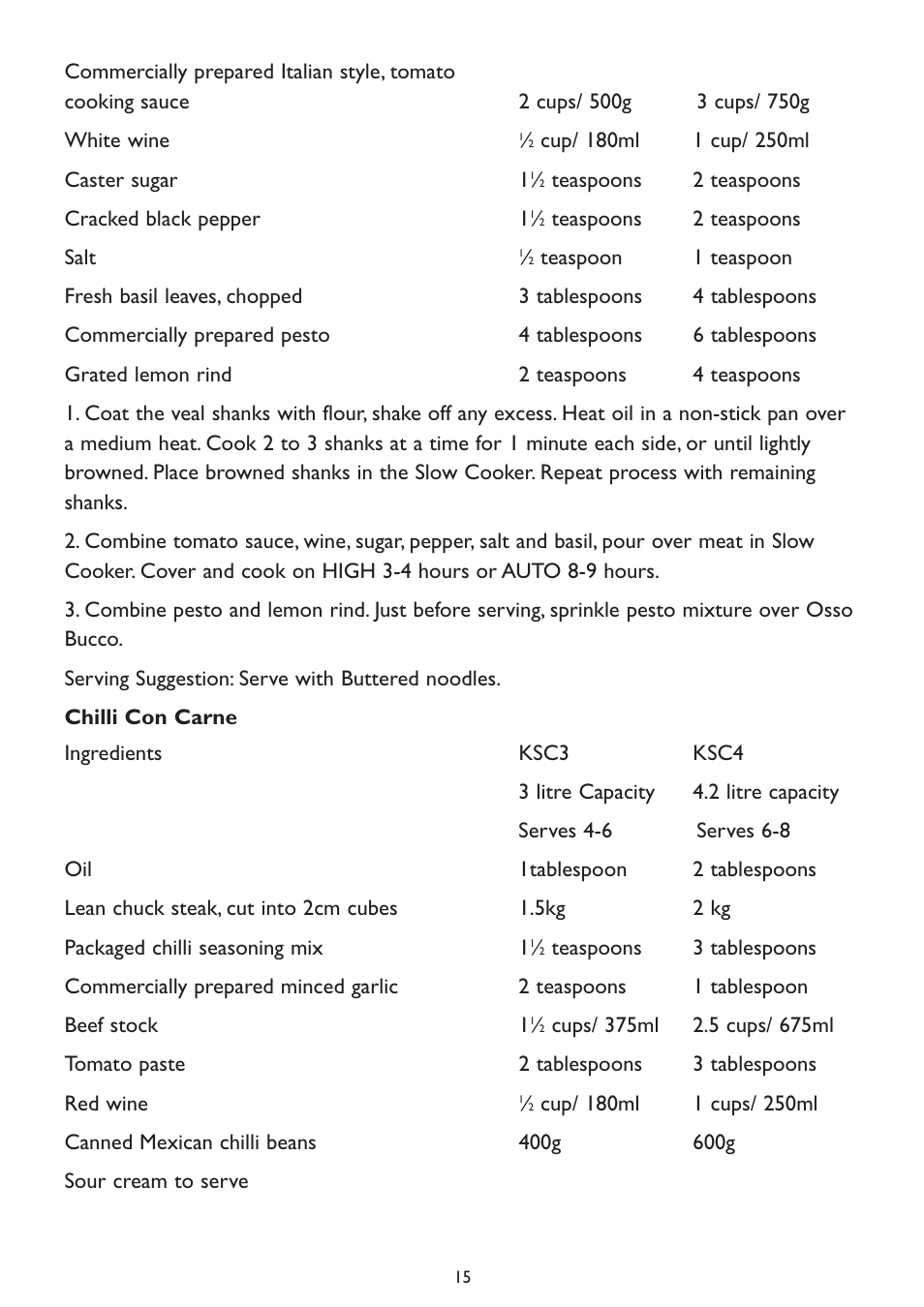 Kambrook KSC4 User Manual | Page 15 / 20