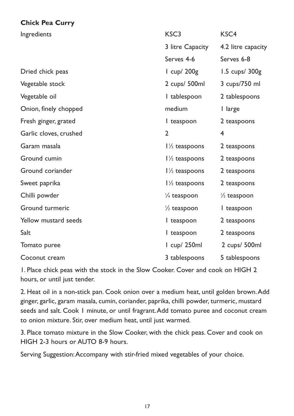 Kambrook KSC4 User Manual | Page 17 / 20