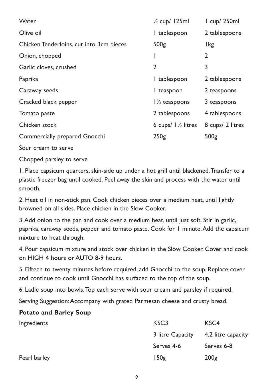 Kambrook KSC4 User Manual | Page 9 / 20