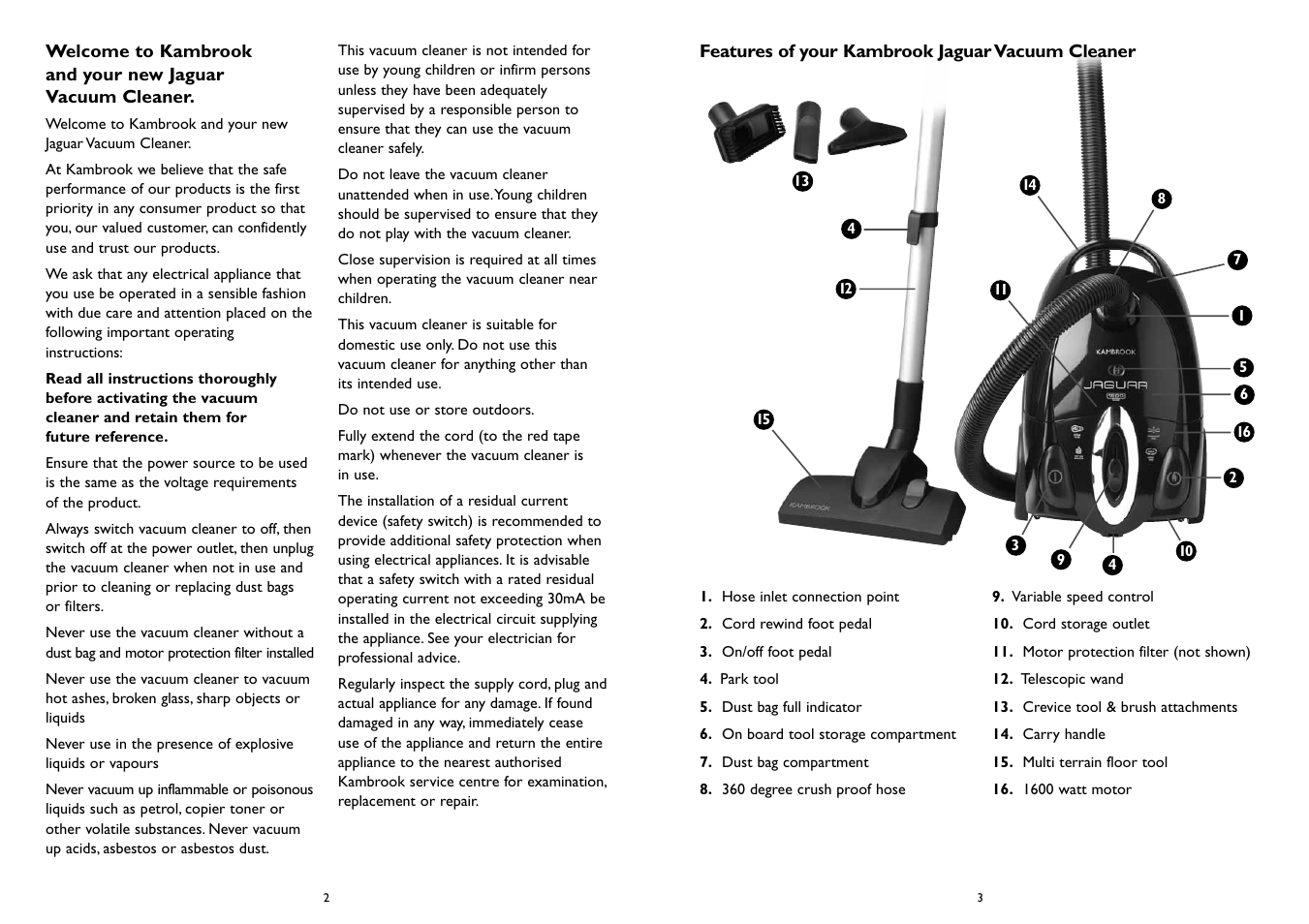 Kambrook KVC30 User Manual | Page 2 / 4