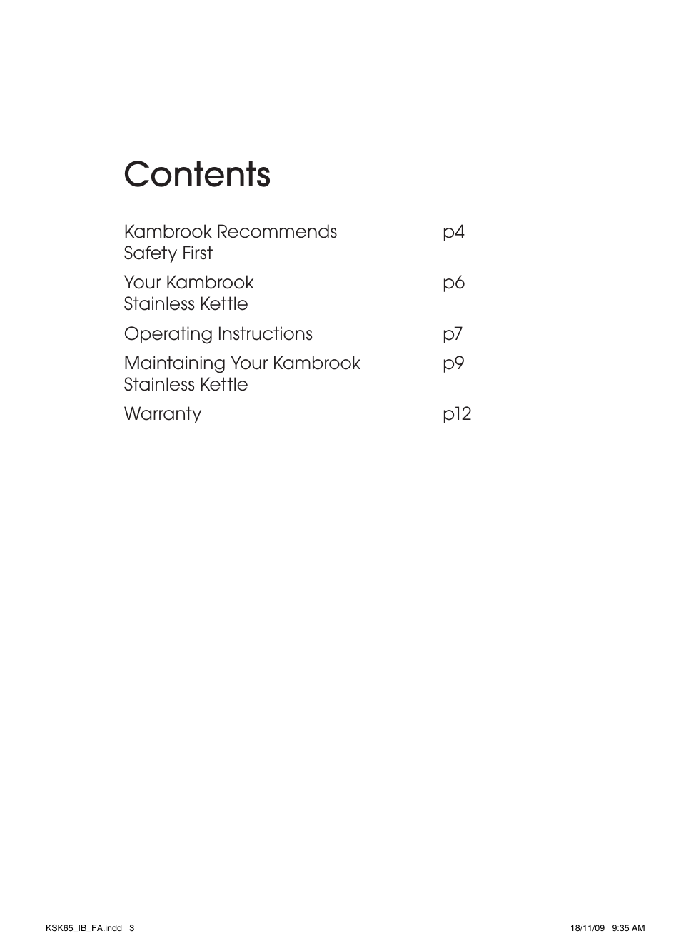 Kambrook KSK65 User Manual | Page 3 / 12