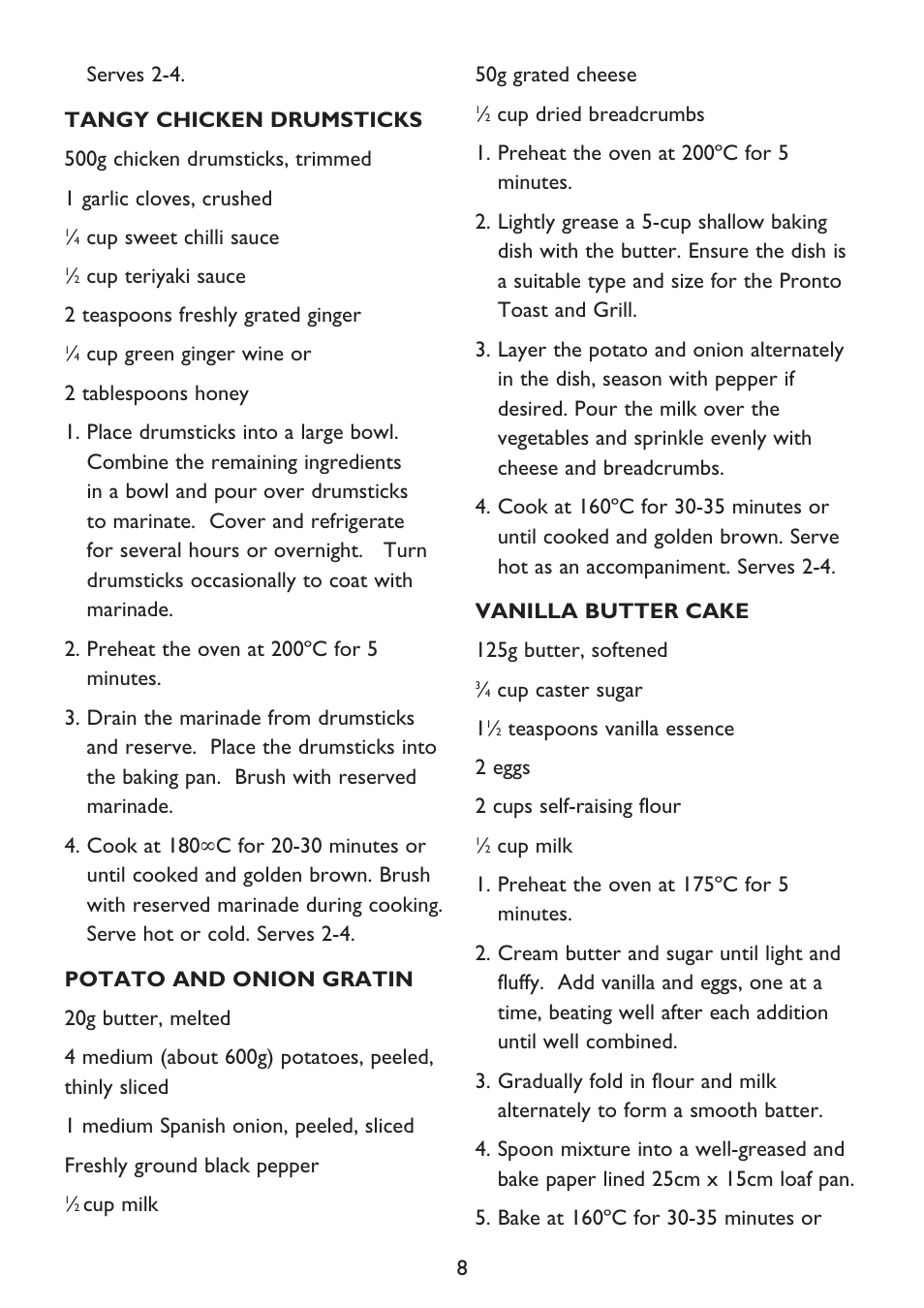 Kambrook KOT100 User Manual | Page 8 / 12