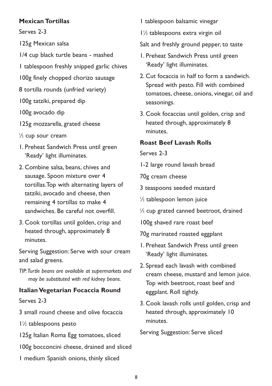 Kambrook KP500 User Manual | Page 8 / 16
