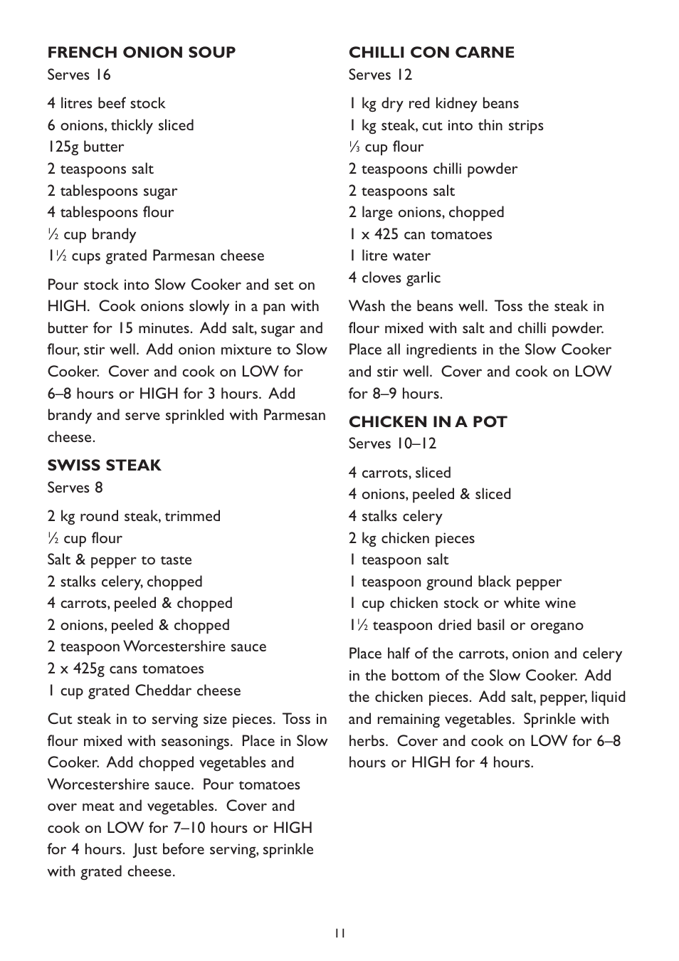 Kambrook KSC 100 User Manual | Page 11 / 20