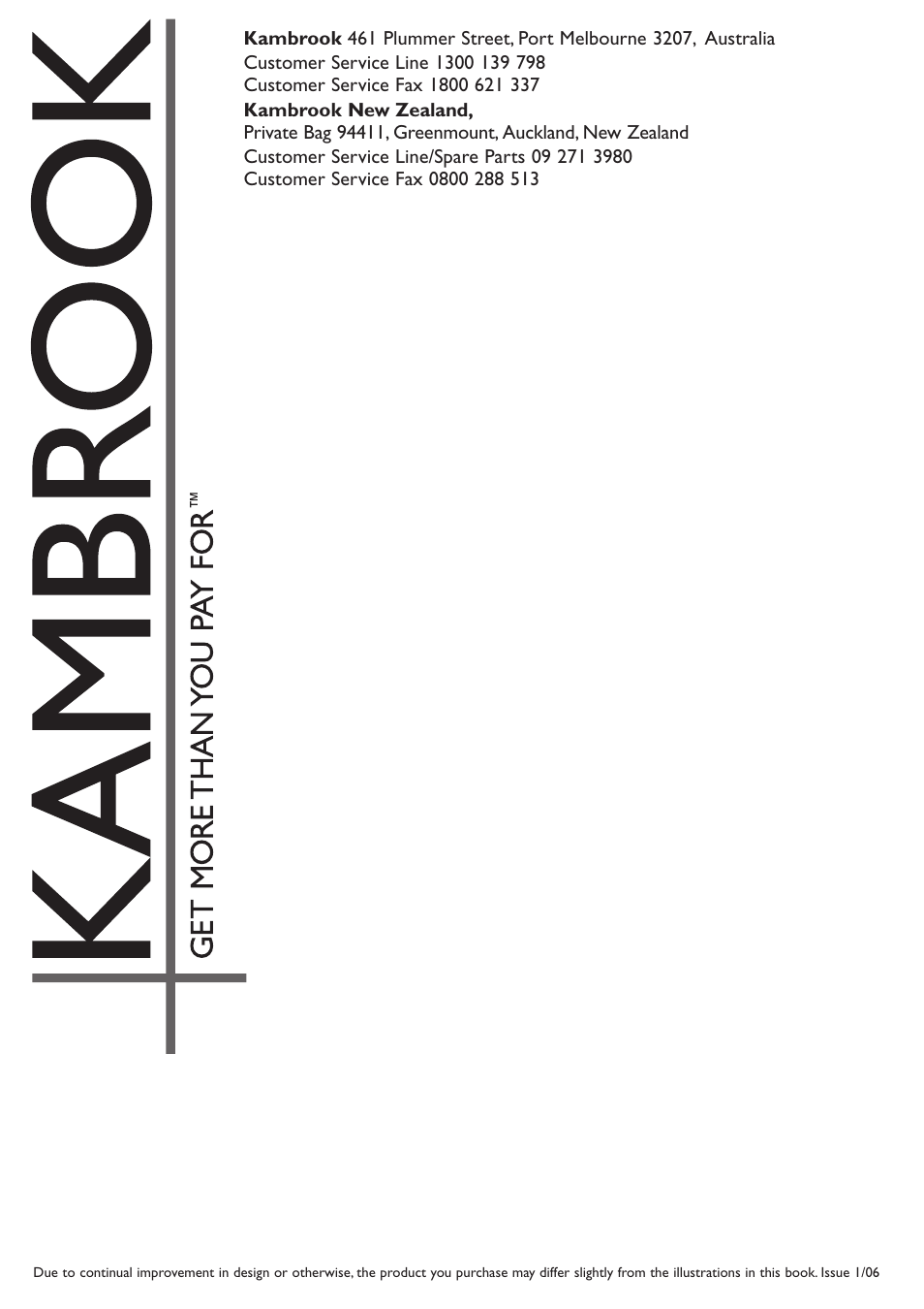 Kambrook KSC 100 User Manual | Page 20 / 20