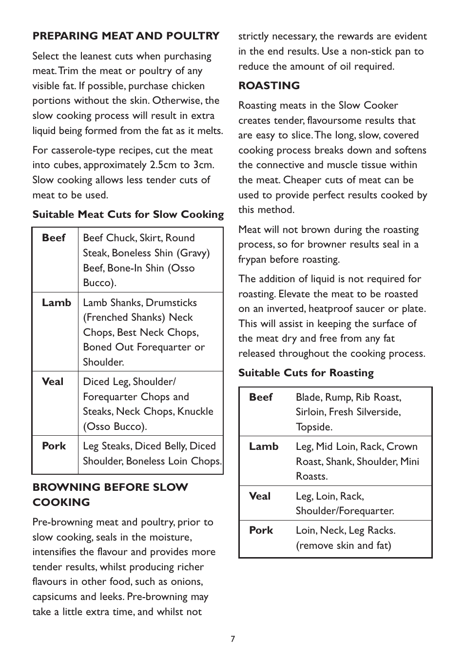 Kambrook KSC 100 User Manual | Page 7 / 20