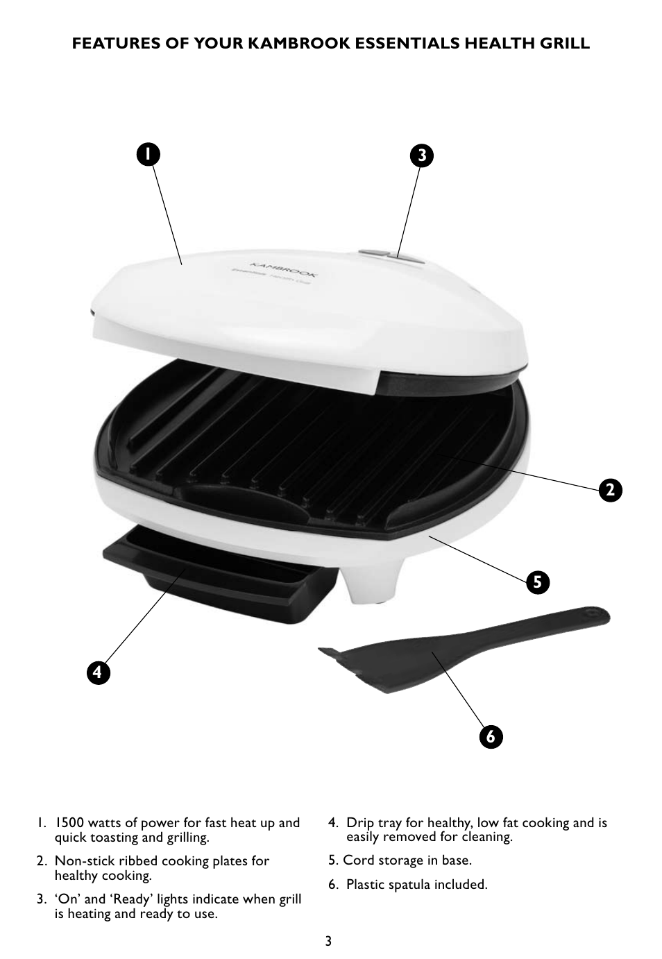 Kambrook KCG50 User Manual | Page 3 / 8