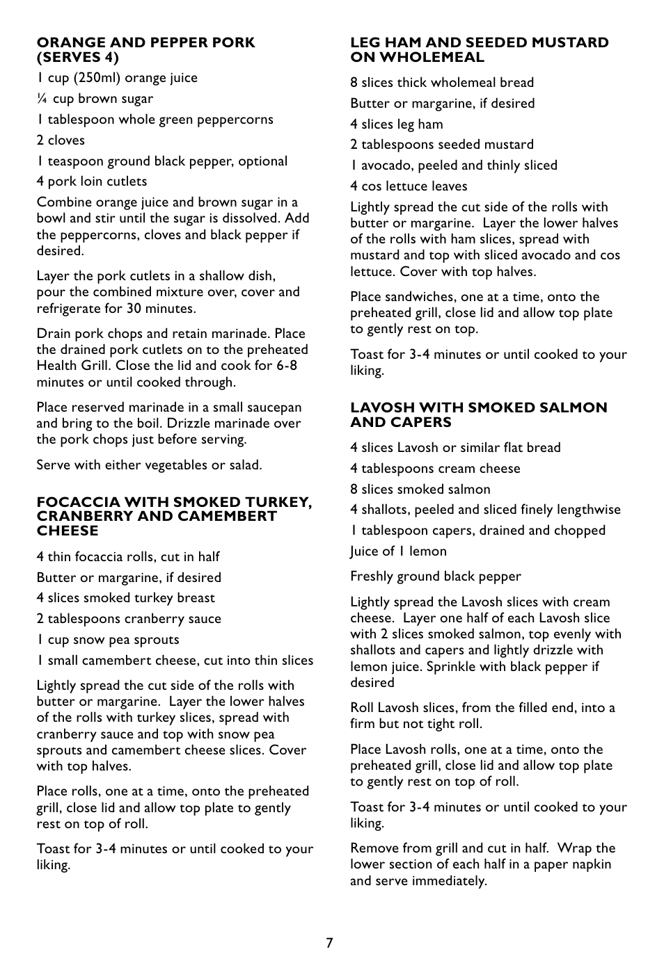 Kambrook KCG50 User Manual | Page 7 / 8