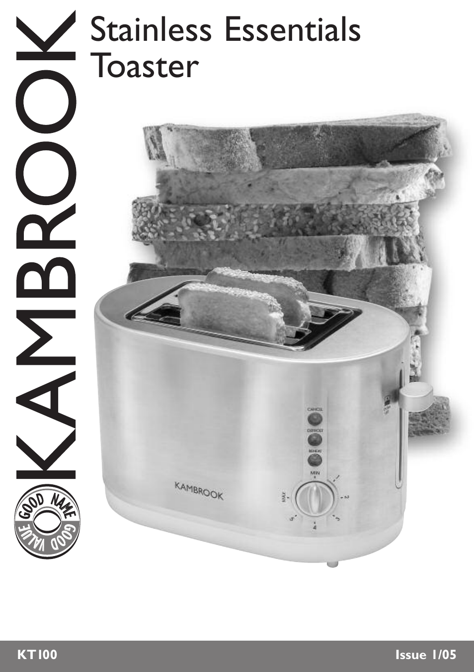Kambrook KT100 User Manual | 8 pages