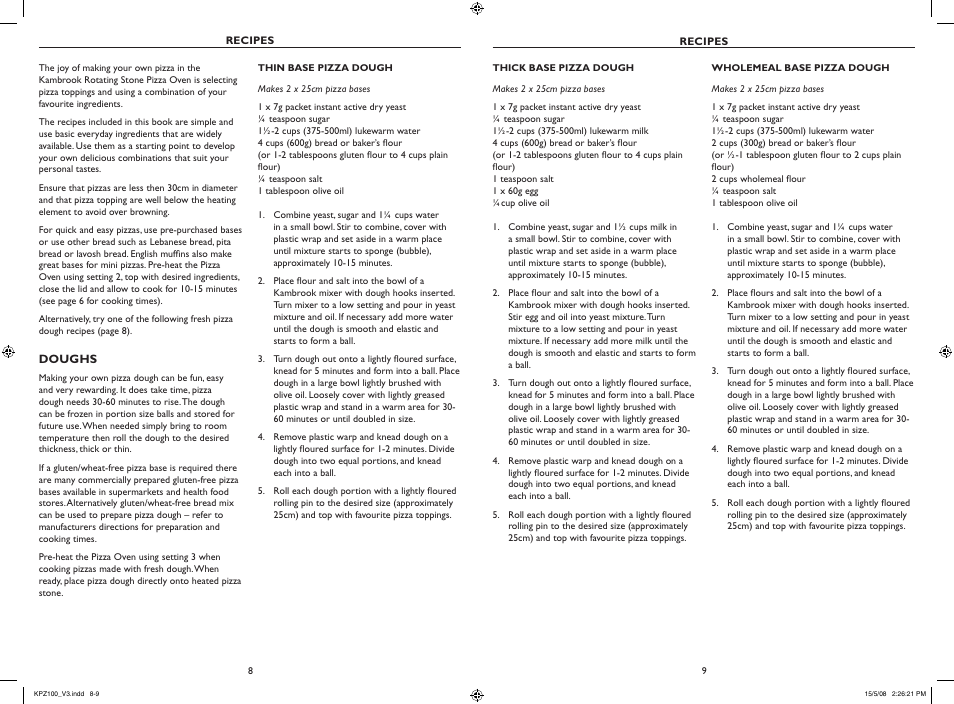 Kambrook KPZ100 User Manual | Page 5 / 7