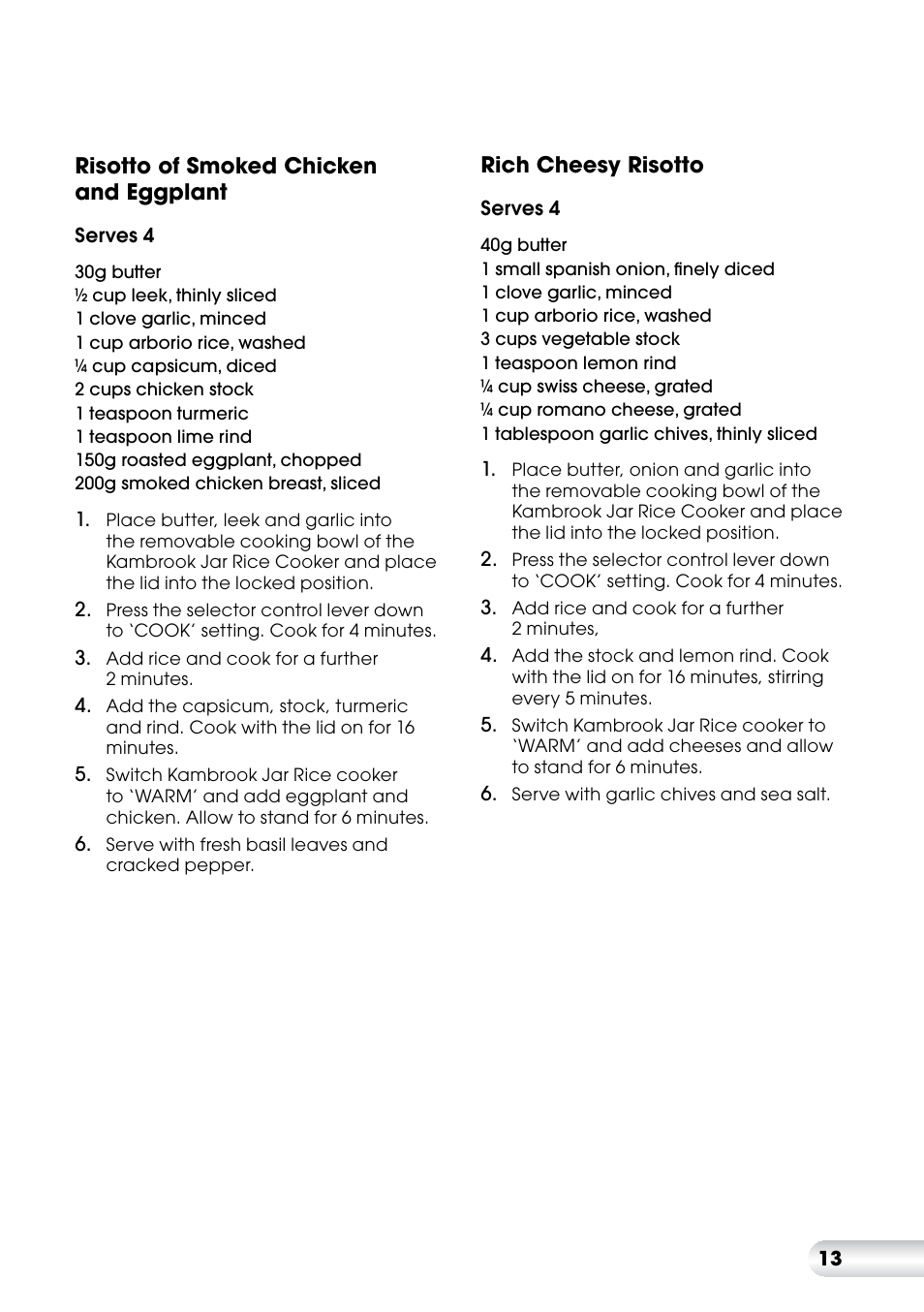 Kambrook KRC400 User Manual | Page 13 / 16