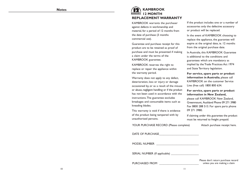 Kambrook Jaguar Power Twister KBV30 User Manual | Page 6 / 6