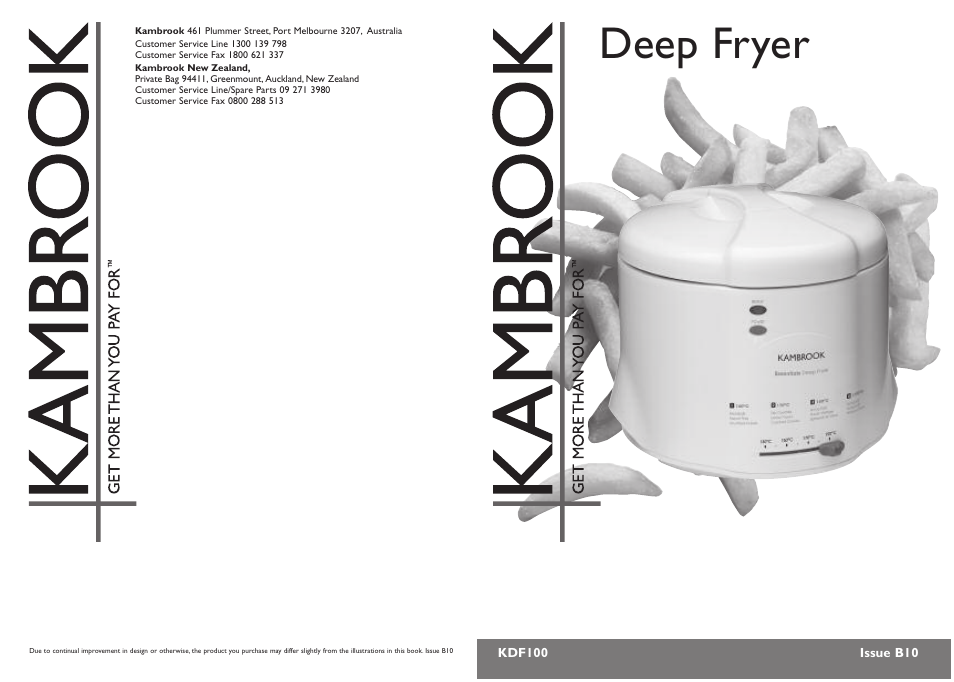 Kambrook KDF100 User Manual | 6 pages