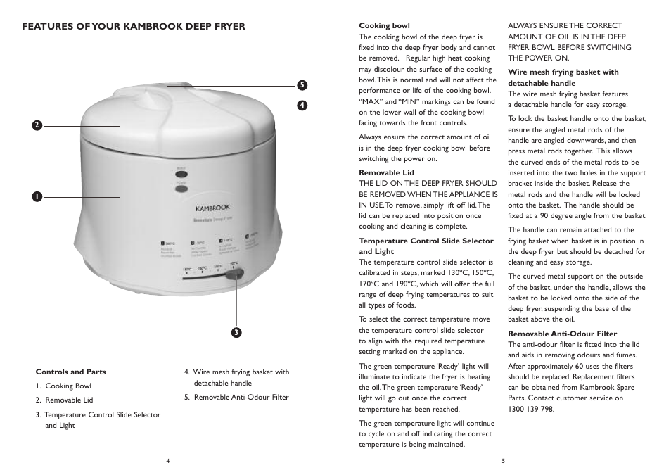 Kambrook KDF100 User Manual | Page 3 / 6