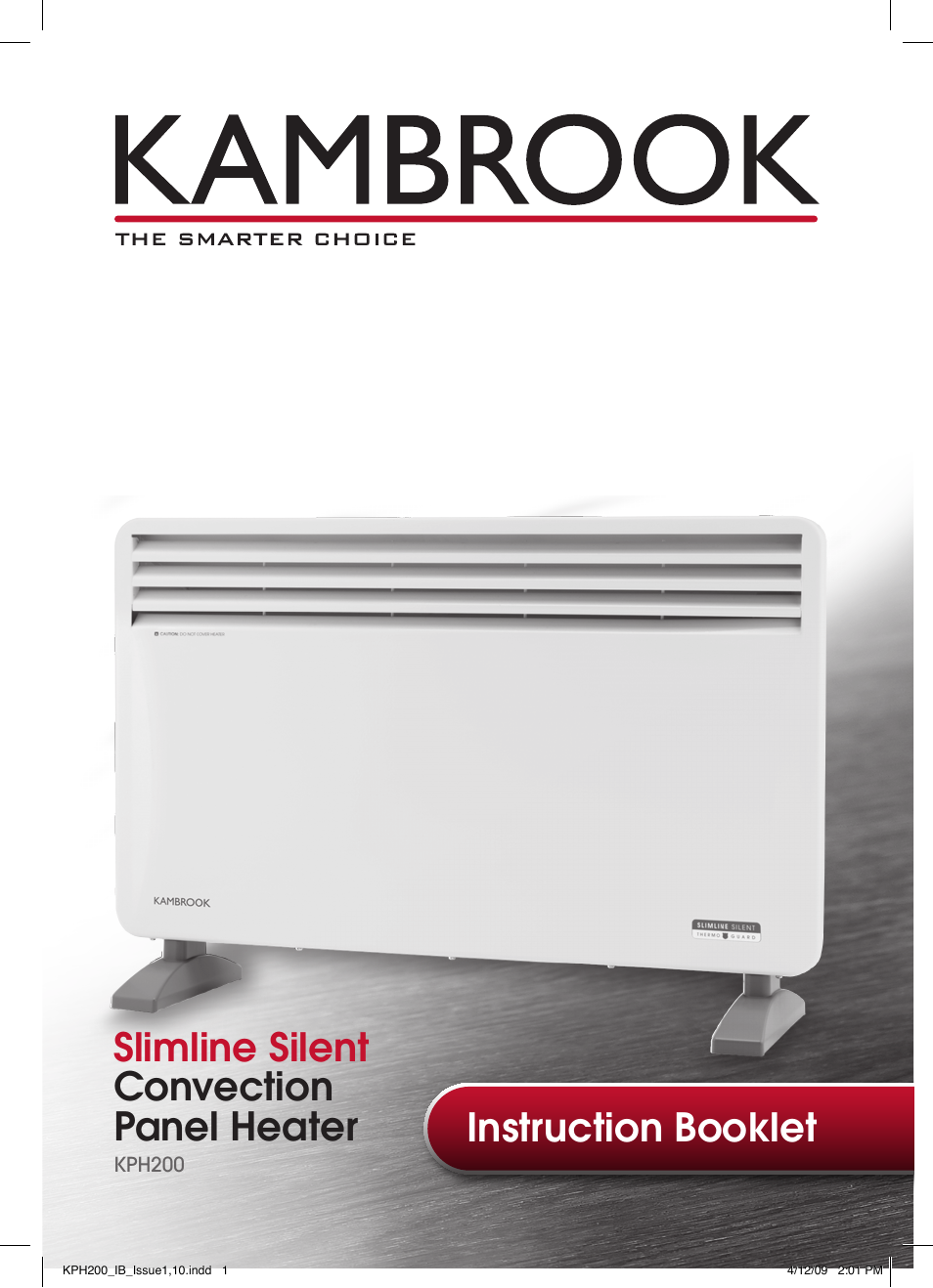 Kambrook SLIMLINE SILENT KPH200 User Manual | 12 pages