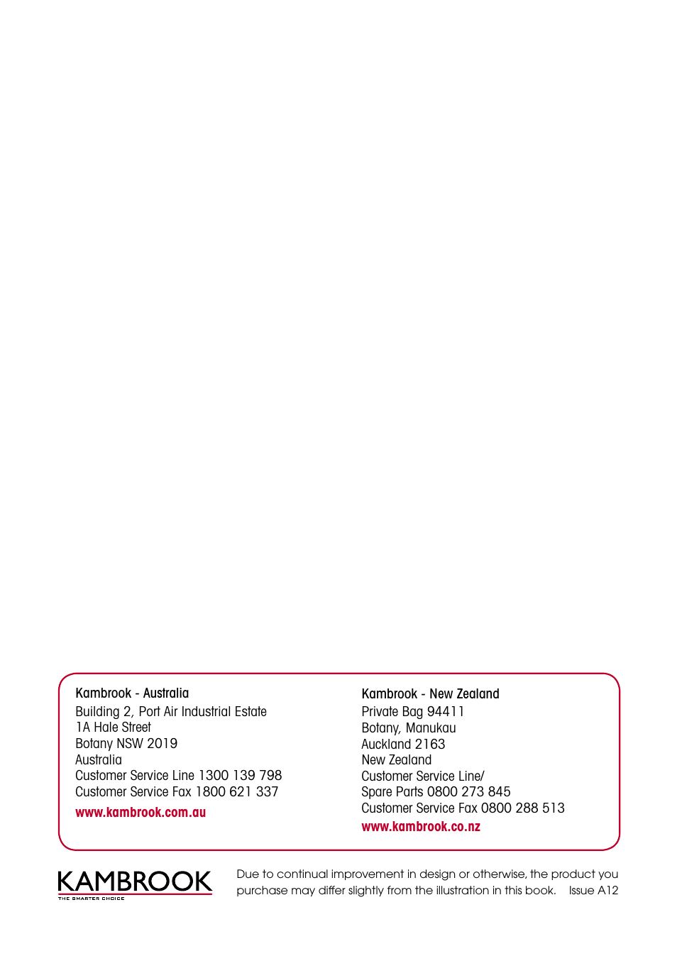 Kambrook KT450 User Manual | 12 pages