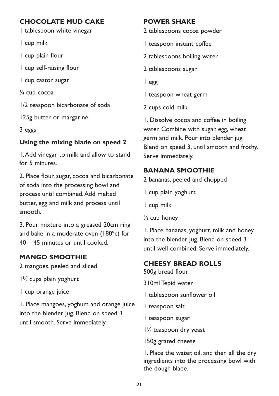 Kambrook KFP90 User Manual | Page 21 / 28