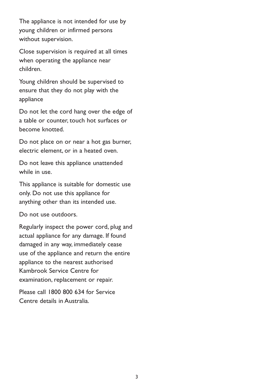 Kambrook KFP90 User Manual | Page 3 / 28