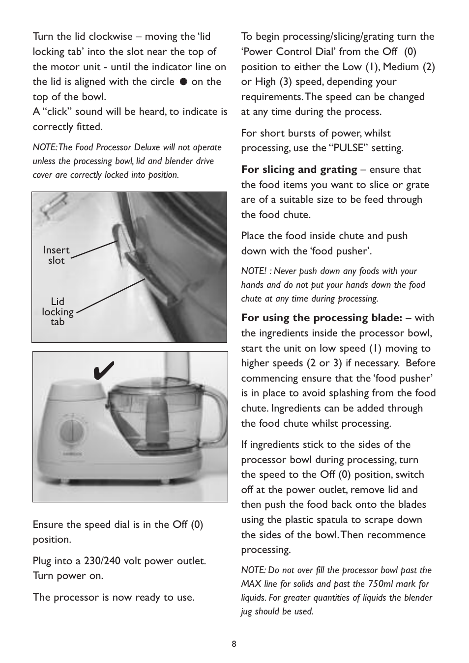 Kambrook KFP90 User Manual | Page 8 / 28