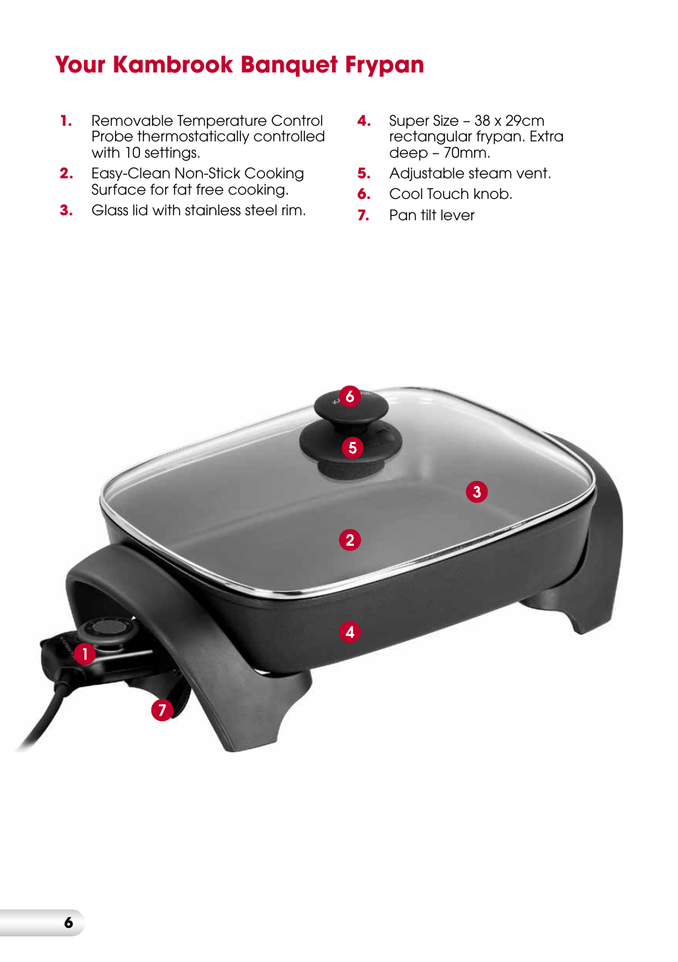 Your kambrook banquet frypan | Kambrook BANQUET KEF170 User Manual | Page 7 / 24