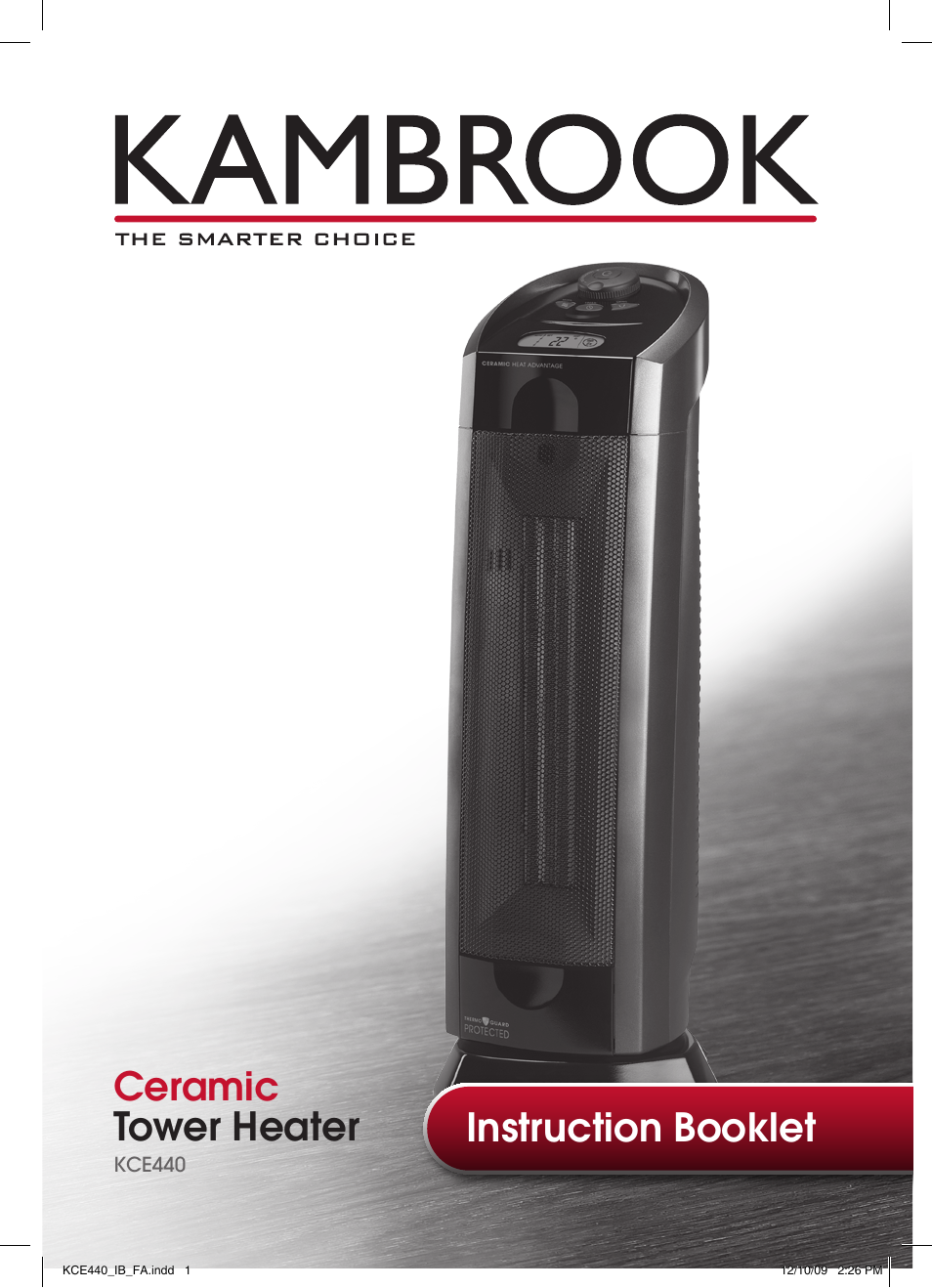 Kambrook CERAMIC KCE440 User Manual | 12 pages