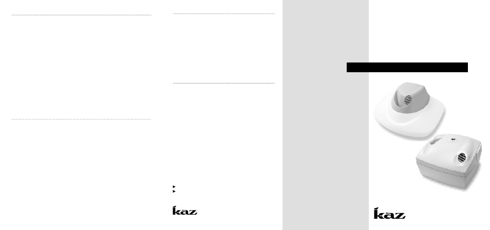 Kaz HealthMist Humidifer 4100 User Manual | 2 pages